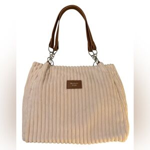 Cream corduroy shoulder bag - NWOT